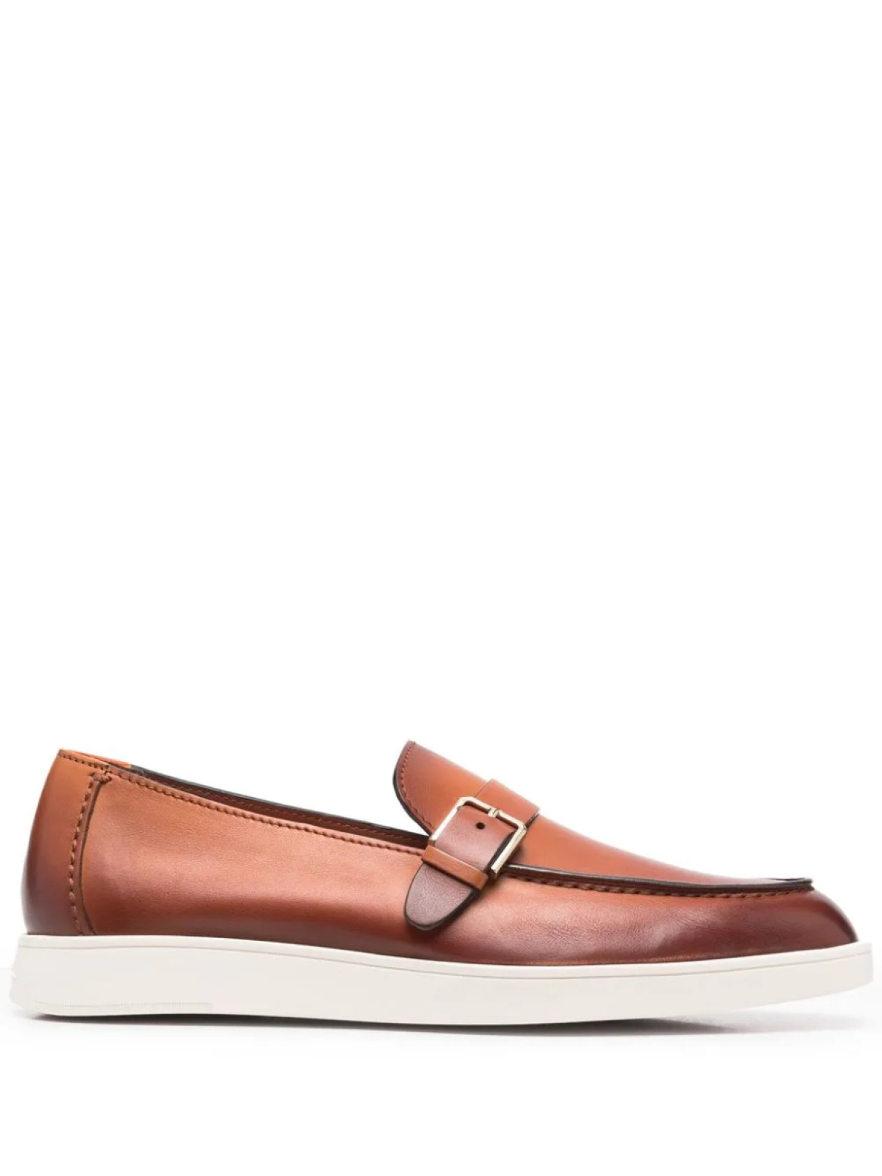 

Santoni лоферы без застежки, коричневый