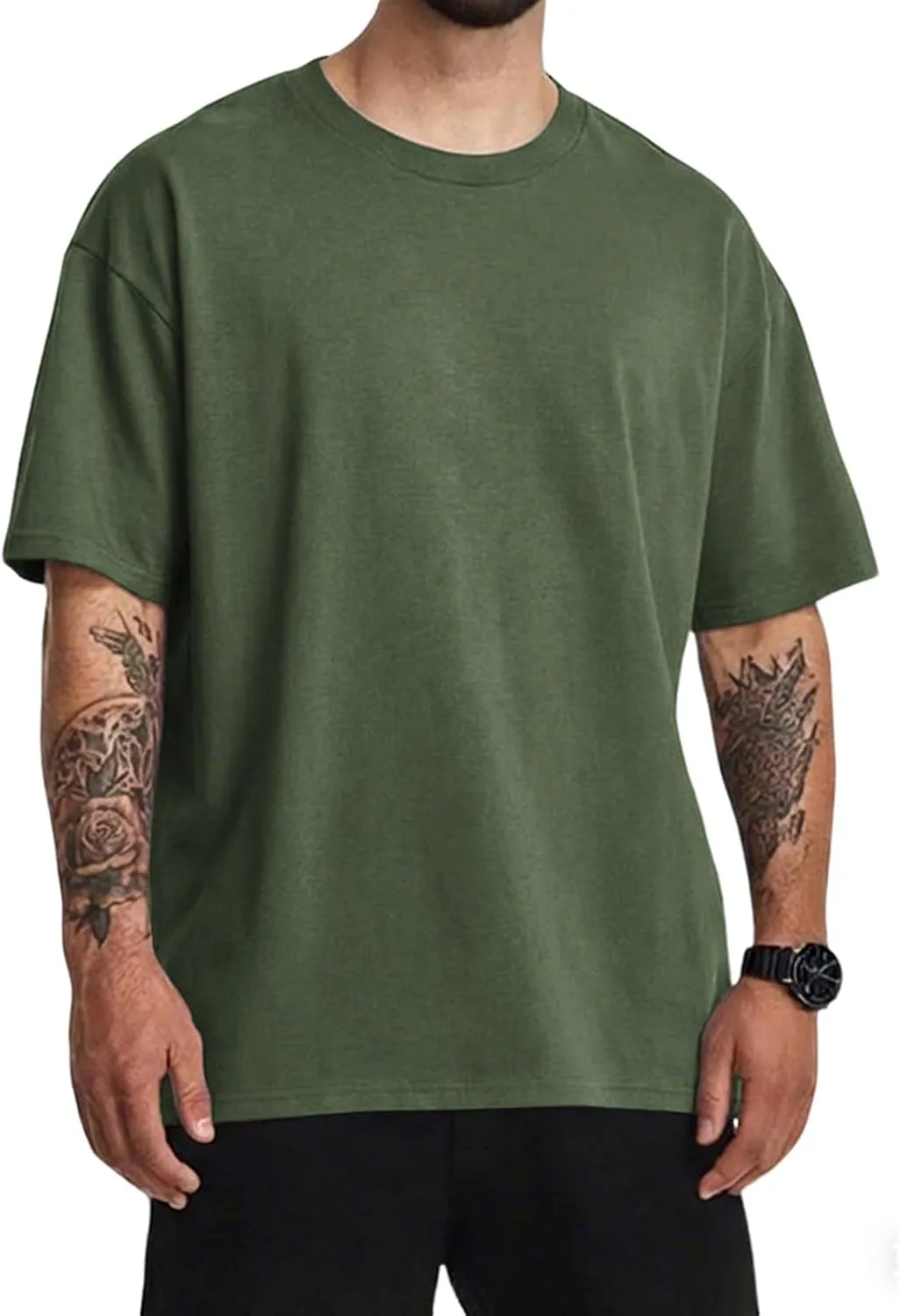 

Мужская модная футболка oversize с коротким рукавом и свободным кроем Lexiart