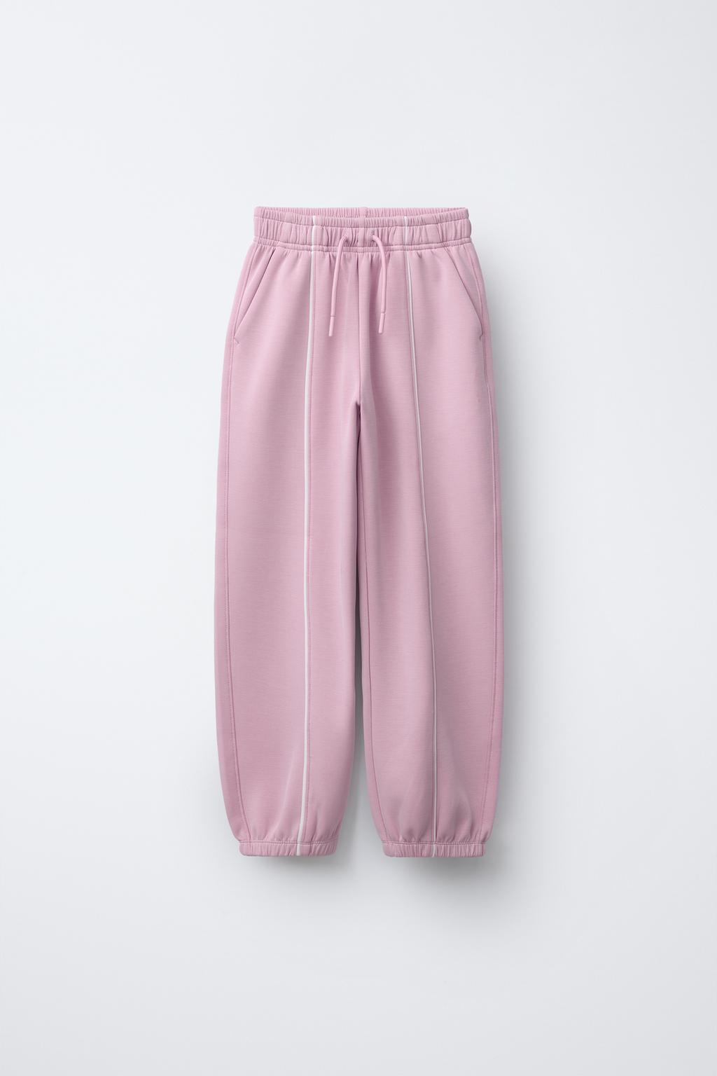 

Брюки для бега трусцой из модала ZARA, розовый