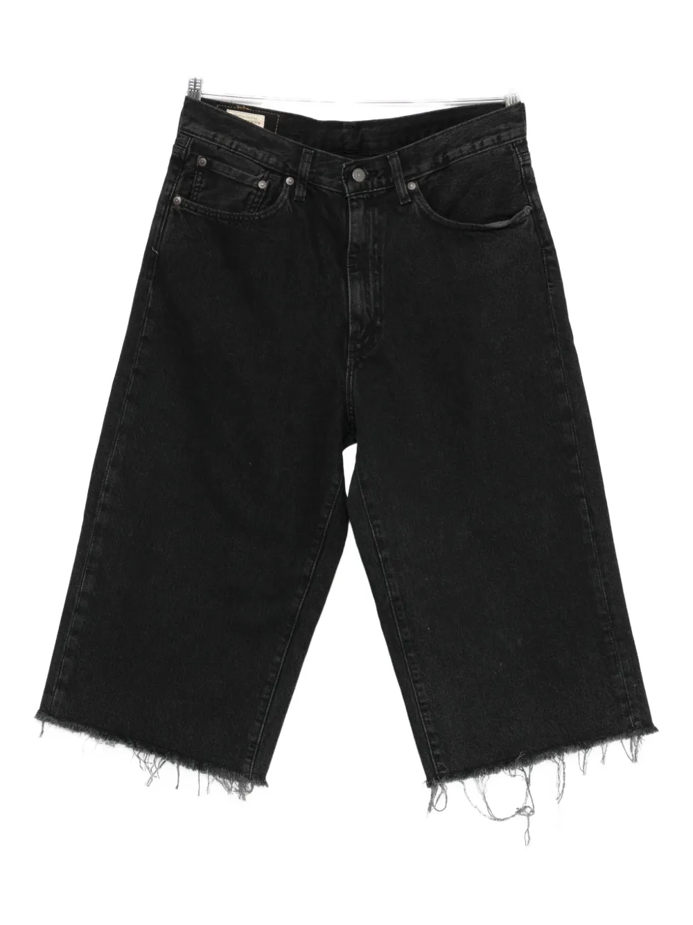 

478 Мешковатые джинсовые шорты Capri с бахромой Levi's, черный