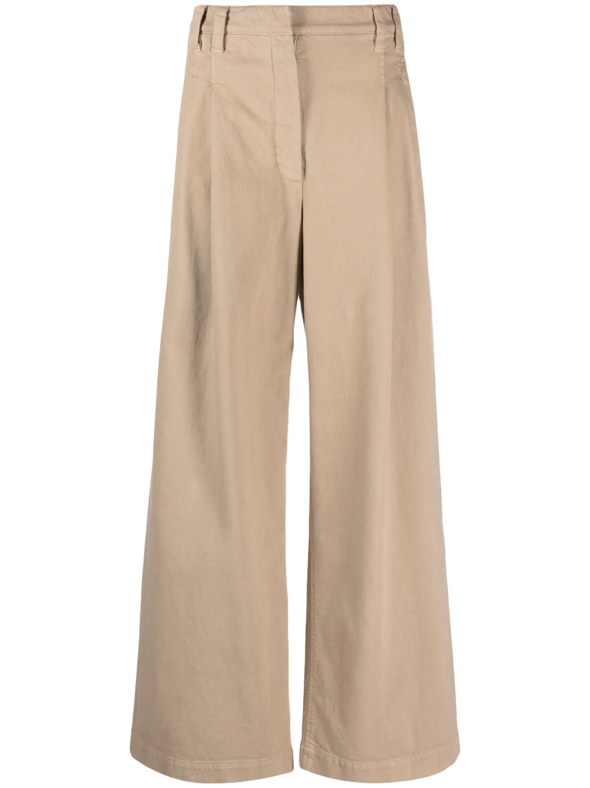 

Широкие джинсы со складками Brunello Cucinelli, бежевый