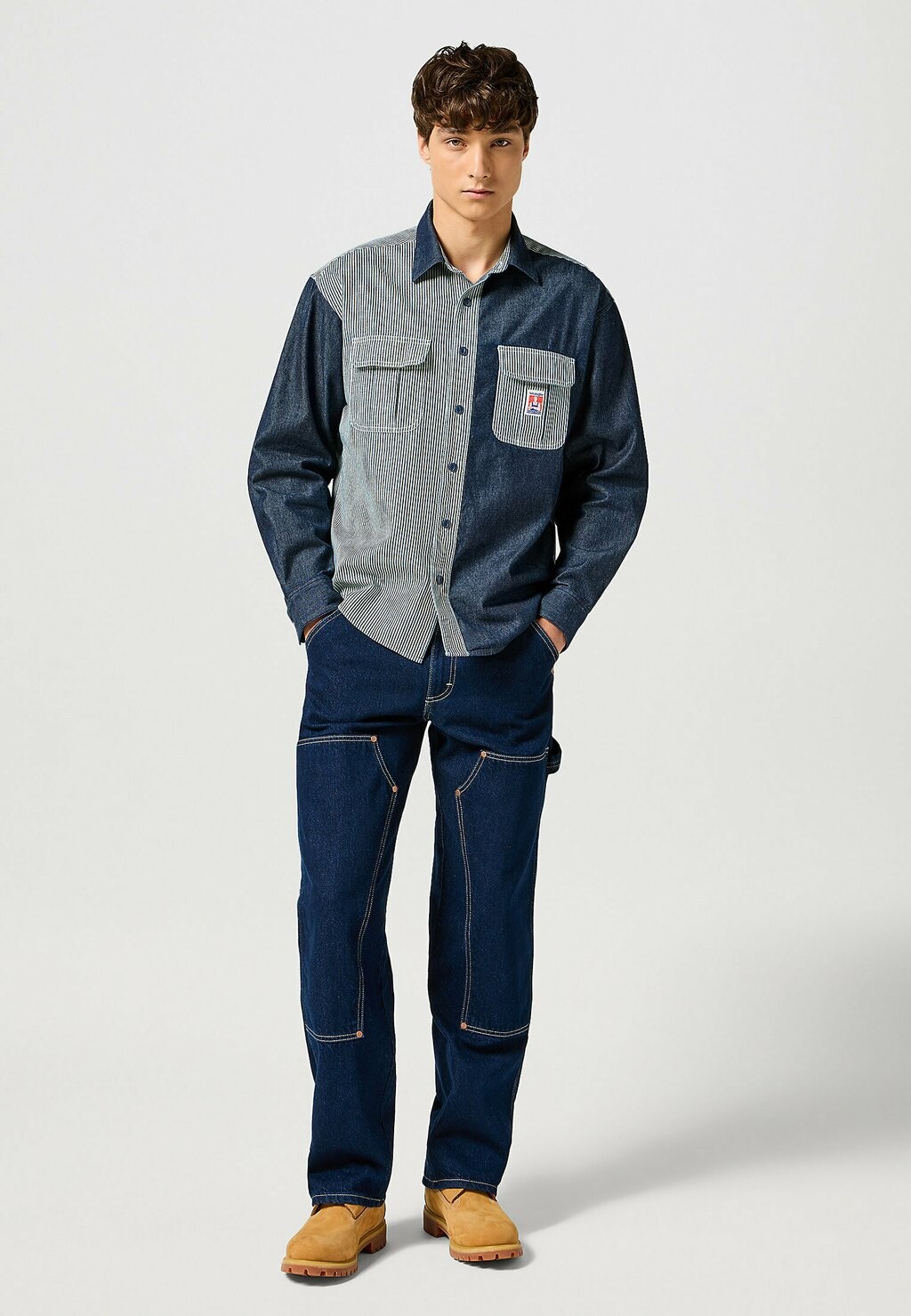 

Рубашка CASEY COLORBLOCK Wrangler, синий деним