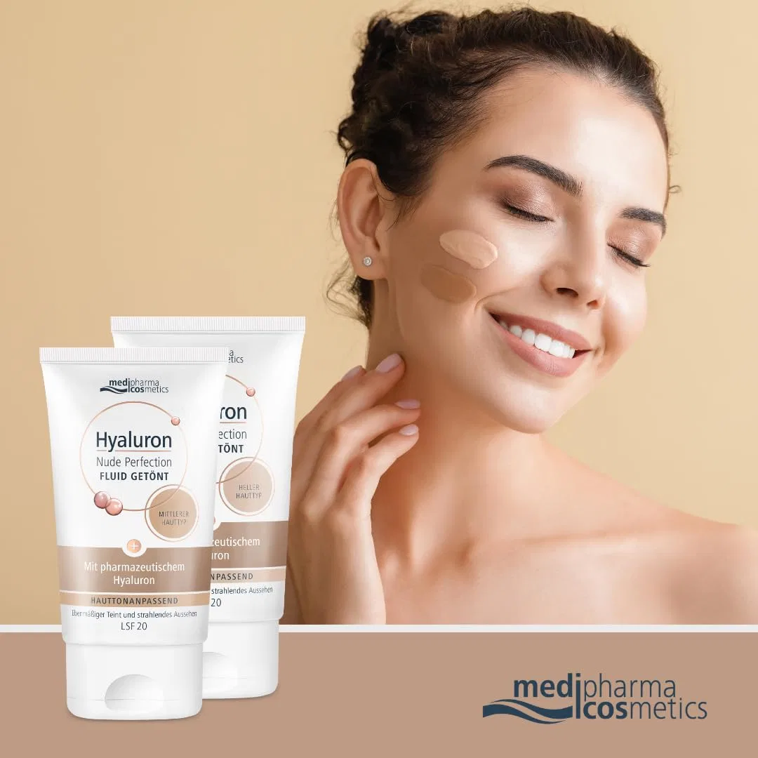Флюид Medipharma Cosmetics — Дневной Hyaluronic Nude Perfection Medium с гиалуроном и витамином А SPF 20 от — фото 2
