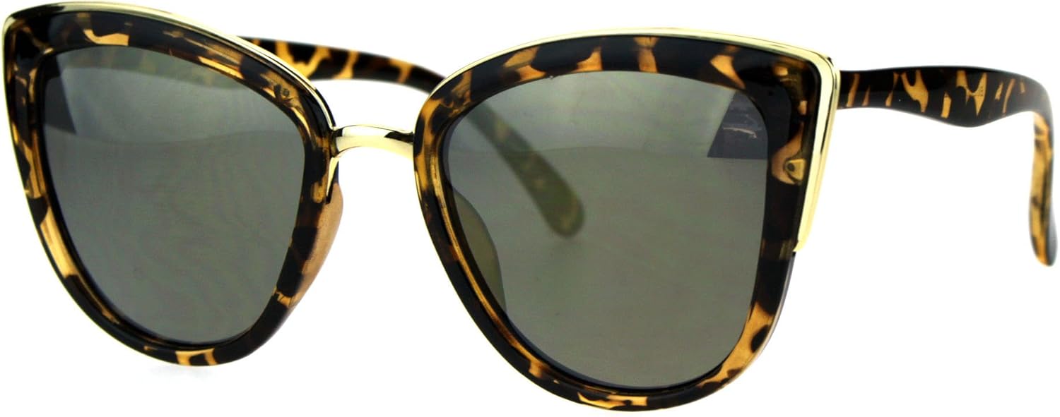 

Женские солнцезащитные очки «Кошачий глаз: Бабочка», металлическая верхняя часть, двойная оправа, черепаховый цвет, золотистое зеркальное покрытие PASTL, Tortoise (Gold Mirror)