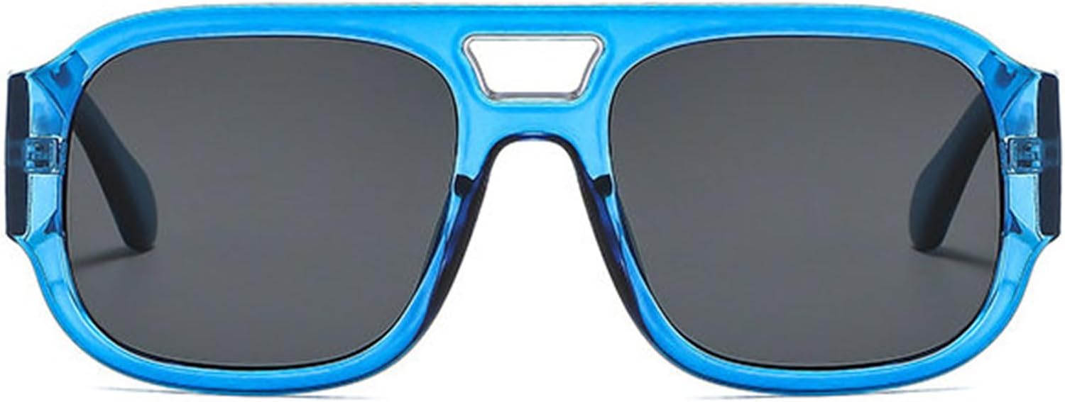 

Винтажные солнцезащитные очки-пилот Helena с двойной перемычкой, для женщин и мужчин, квадратная толстая оправа, модные, увеличенного размера, в стиле 70-х, солнцезащитные очки UV400, C2