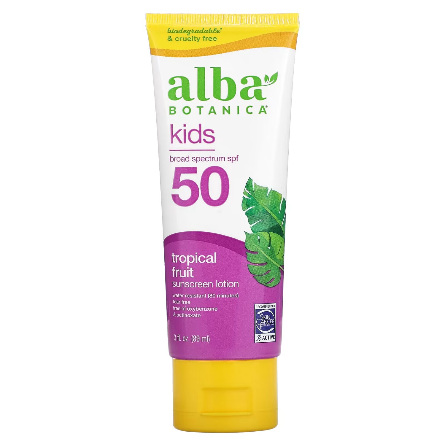 

Солнцезащитный лосьон детский Alba Botanica SPF 50 тропические фрукты, 89 мл
