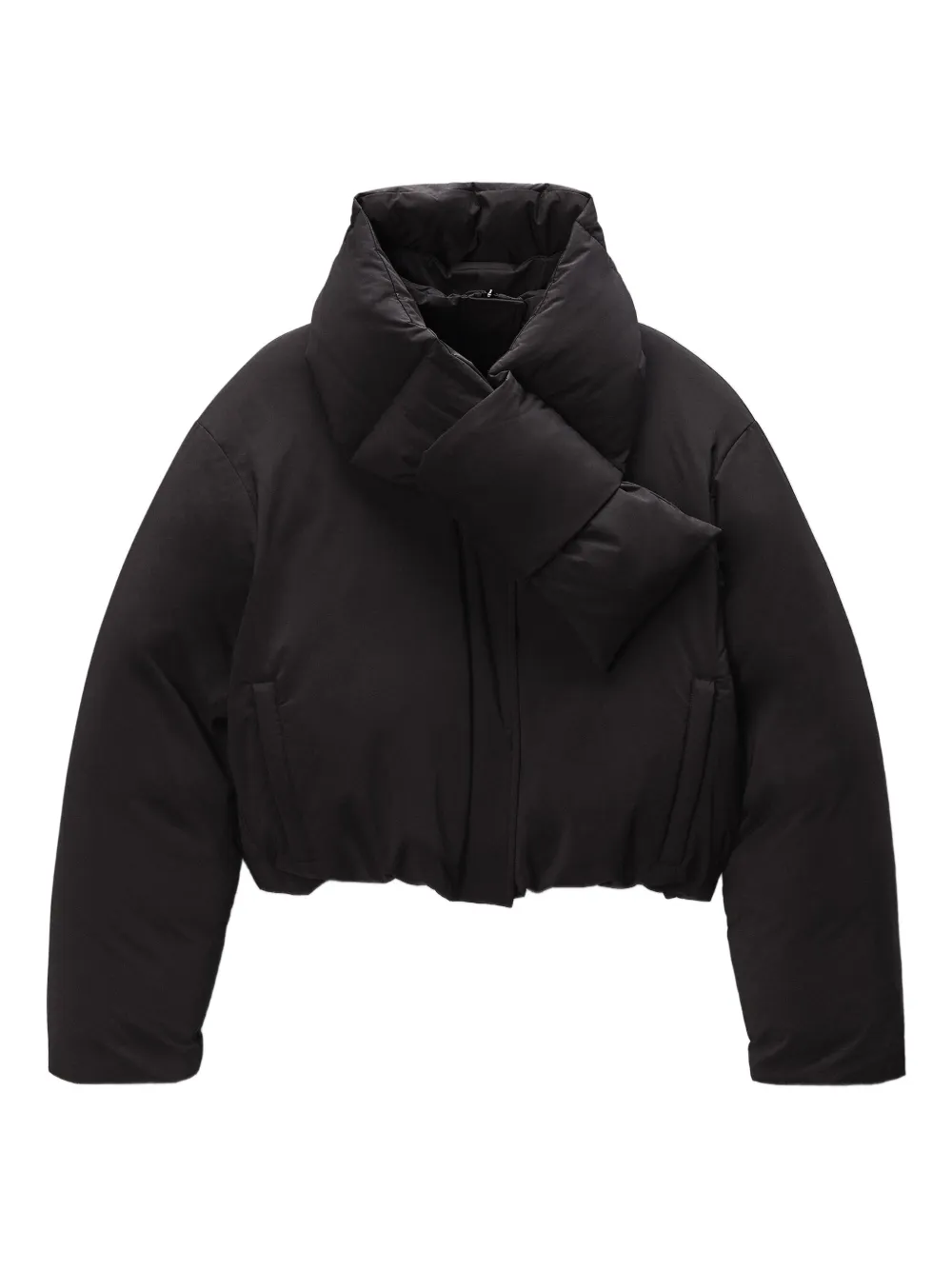 

Укороченная стеганая куртка Alexander Wang, черный
