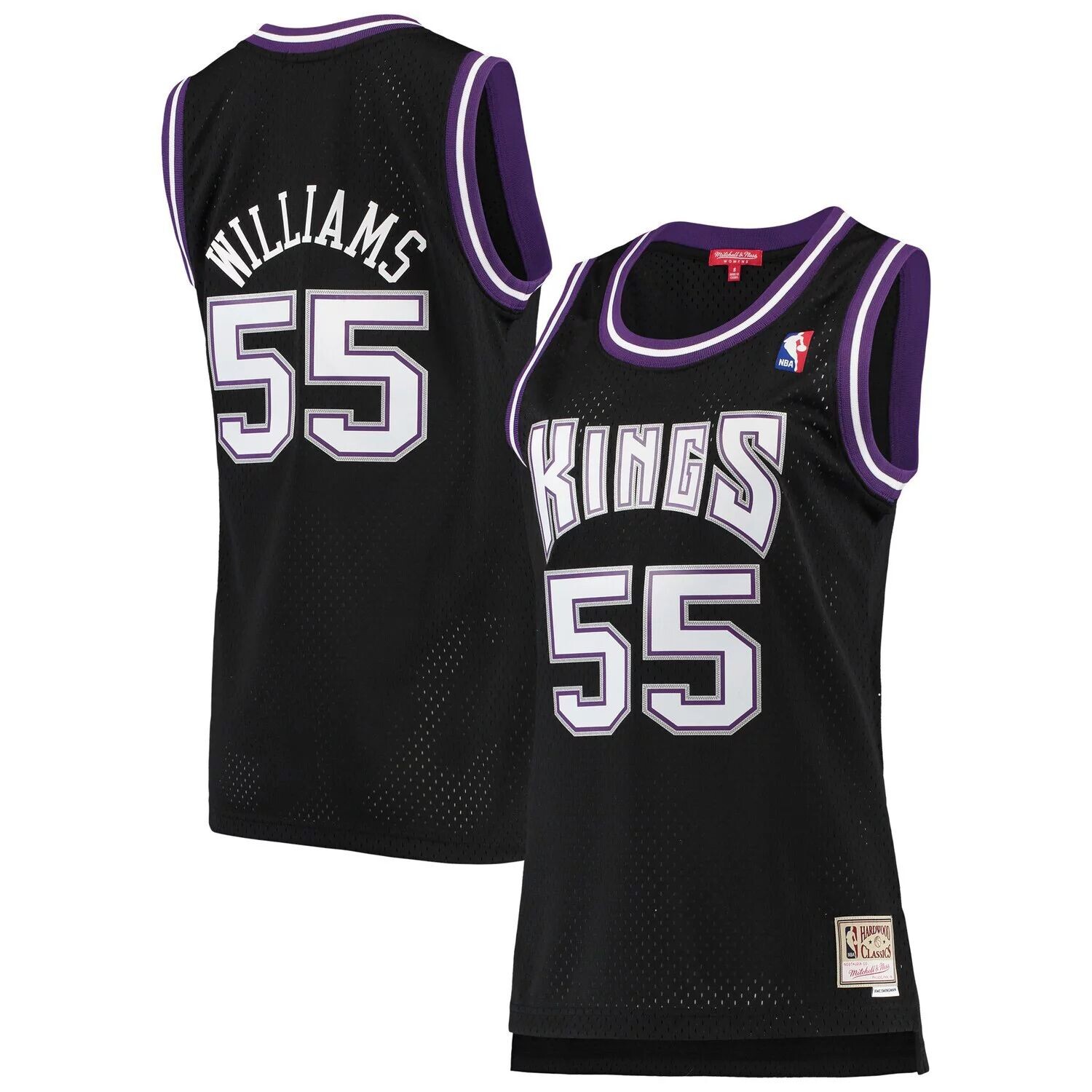 

Женская черная майка Mitchell & Ness Jason Williams Sacramento Kings 2000-01 Hardwood Classics Swingman, Черный, Женская черная майка Mitchell & Ness Jason Williams Sacramento Kings 2000-01 Hardwood Classics Swingman