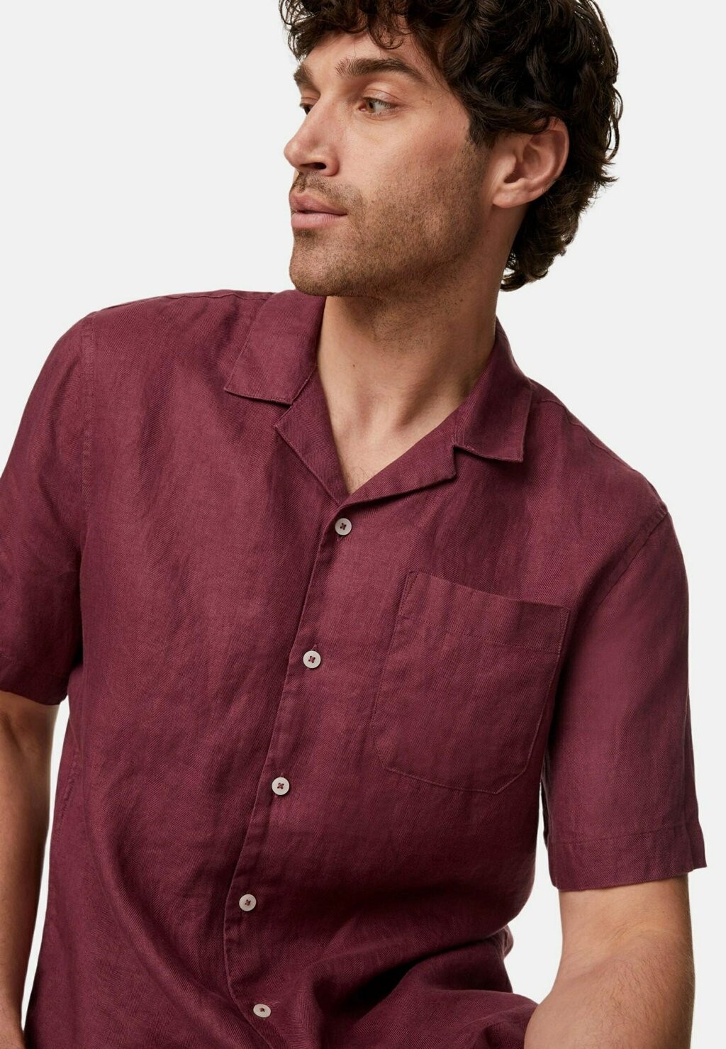 

Рубашка Cuban Collar Revere Marks & Spencer, красный
