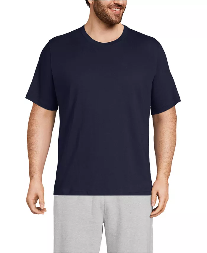 

Футболка с коротким рукавом Big & Tall Super-T Lands' End, синий