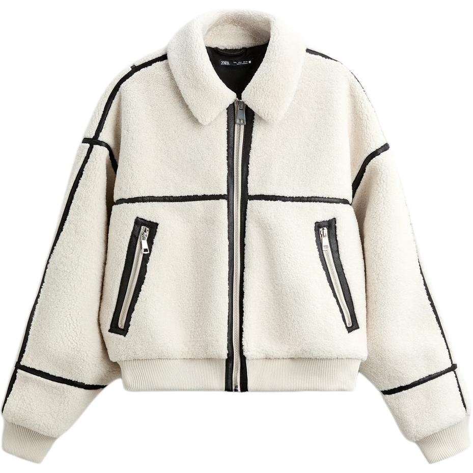 

ZARA Бархатная куртка мужская, Frosted White