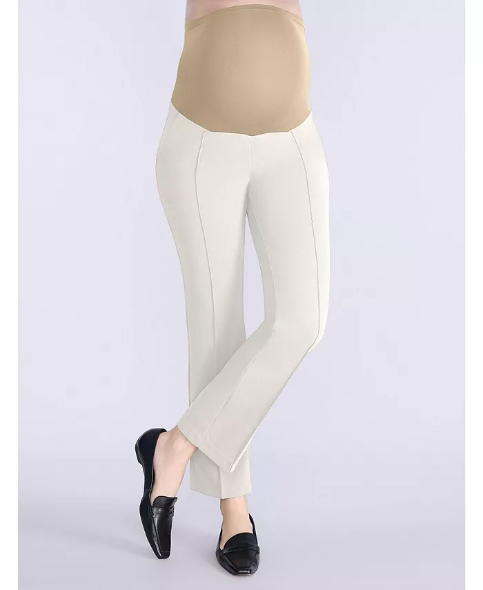 

Женские брюки Mia Secret Fit Over the Belly Slim Straight Leg - Motherhood Maternity, белый