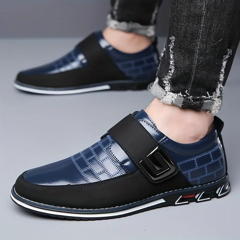 Men's lace-up Business Casual Shoes - Shock-Absorbing Insole, Anti-Slip Rubber Sole - Simple and Professional Style. Suitable for Offices, Events, and Travels - for Daily use and Weddings Clolinde, синий — фото 4