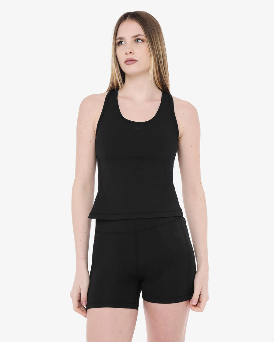 

JAKED Черная синтетическая майка для фитнеса для мужчин и женщин