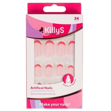 

Искусственные ногти миндально-розовый френч 24 шт. KillyS Assorted