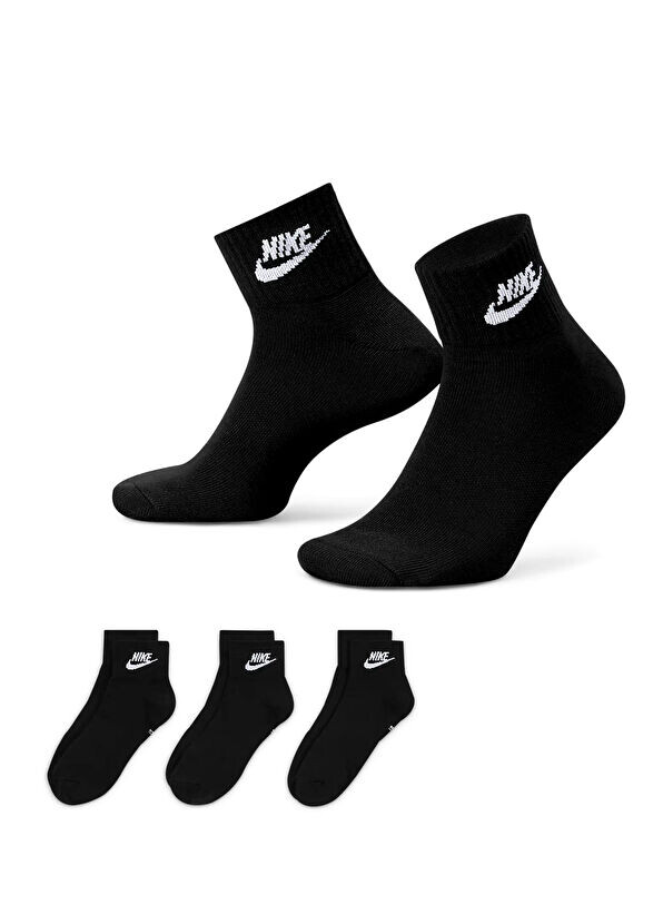 Комплект из трех мужских носков на каждый день Nike, черный