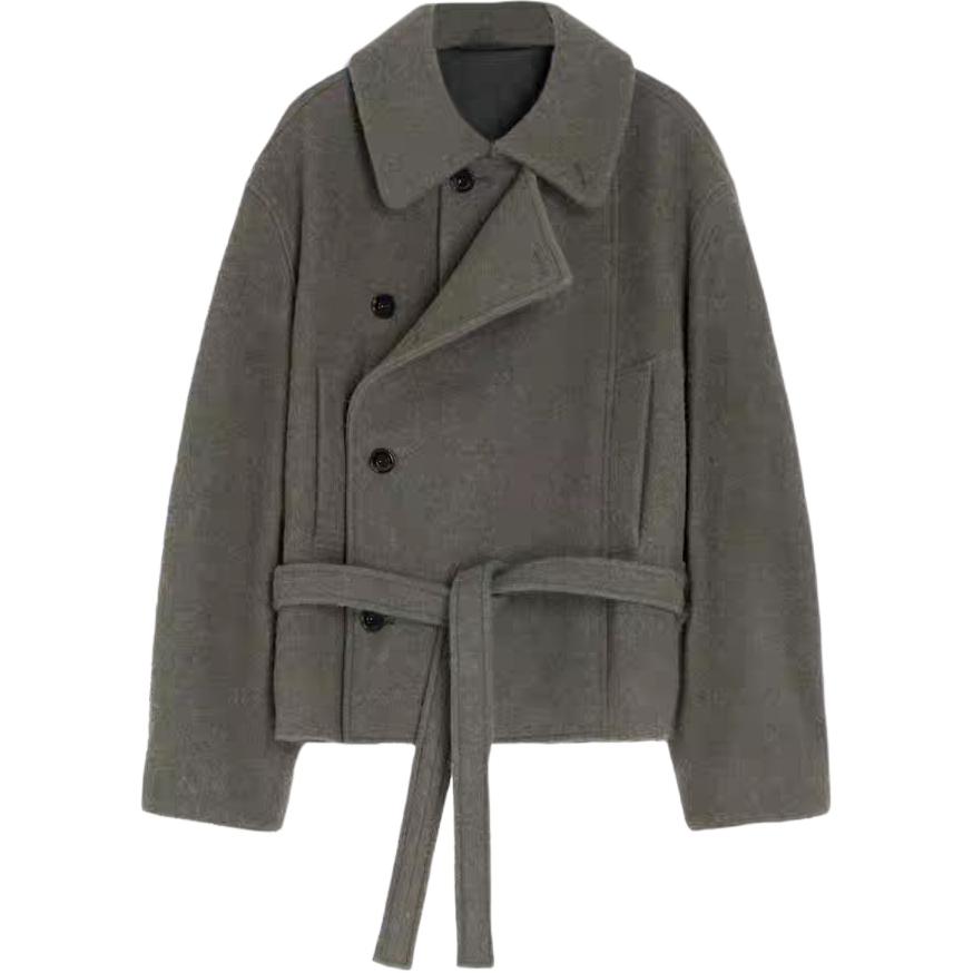 

Lemaire Двубортное пальто с поясом, Light Gray
