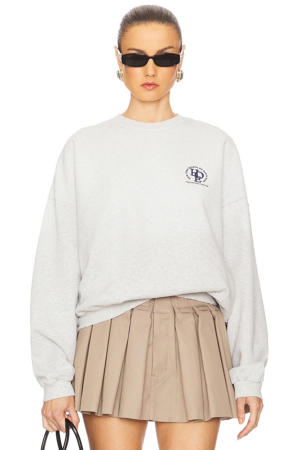 

Унисекс толстовка с графическим принтом Alexander Wang, light heather grey