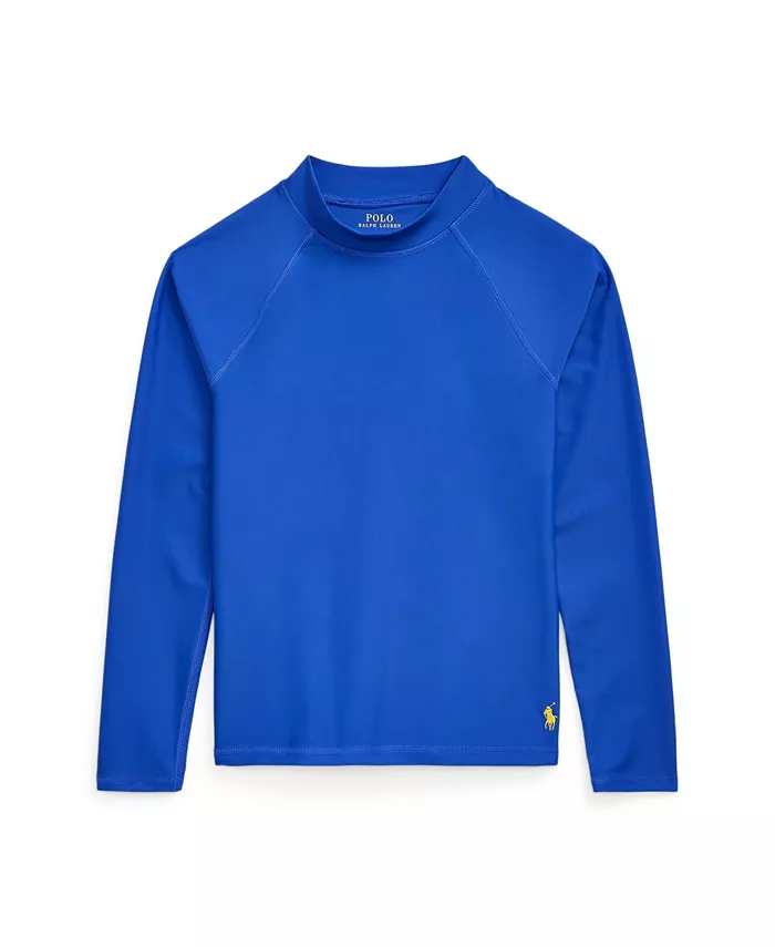 

Детский рашгард с длинными рукавами реглан Big Boys Performance Polo Ralph Lauren, синий