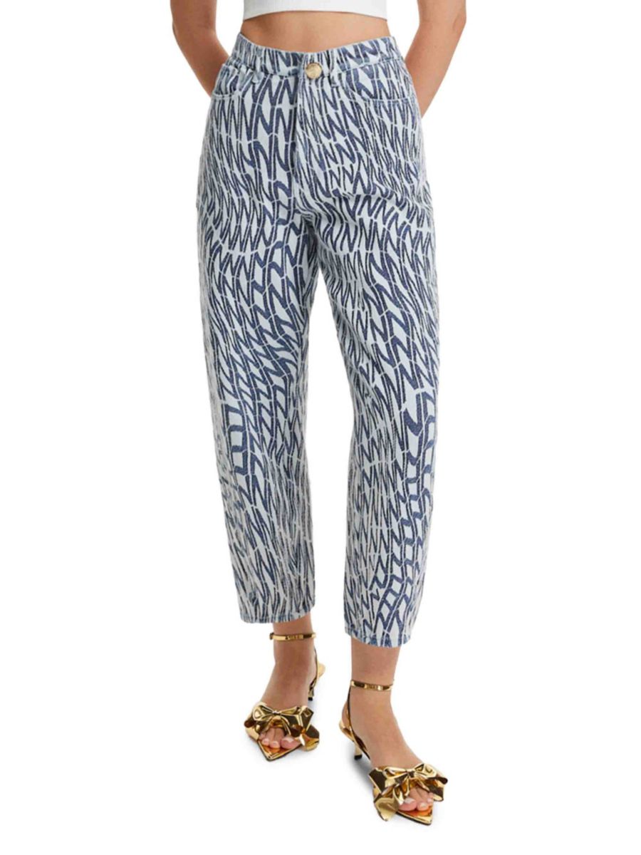 

Джинсы Mom с принтом Nocturne, цвет Blue Multicolor
