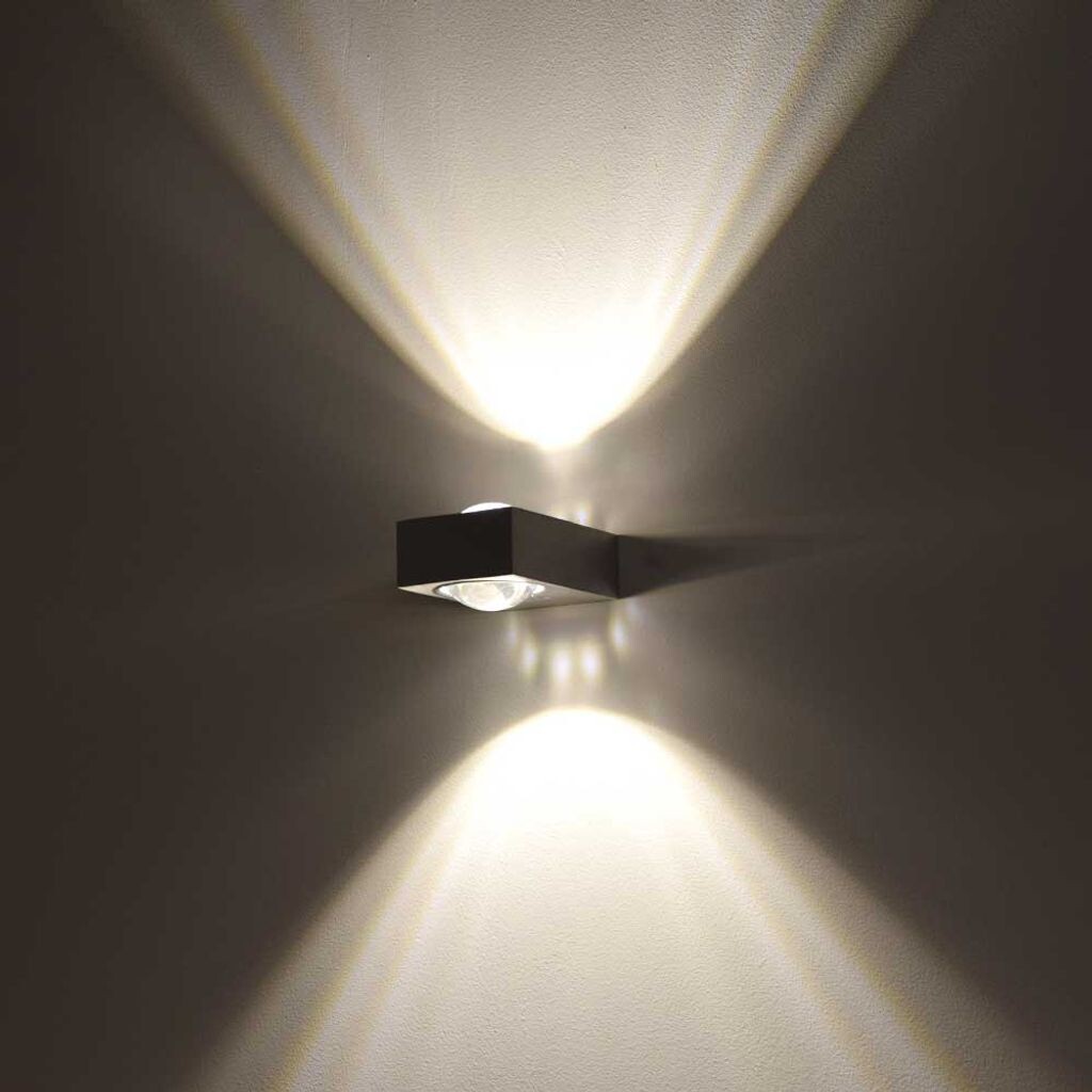 

S.luce Beam X современный настенный светильник Up & Down квадратный настенный светильник светильник для прихожей светильник для прихожей, черный