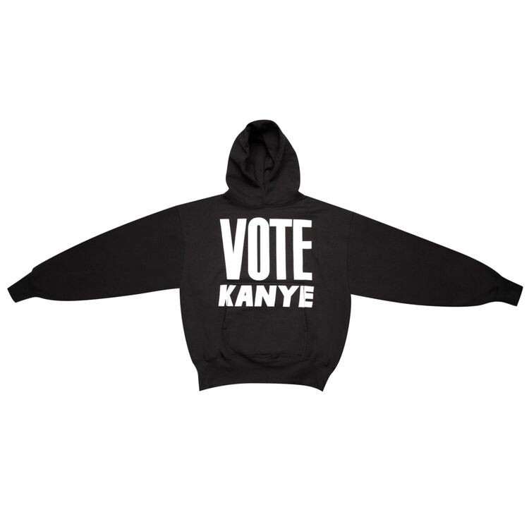 

Худи Kanye West Vote Kanye Hoodie Black, черный