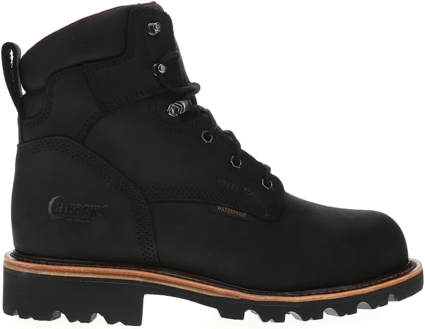 

Мужские ботинки Chippewa Super Dna, 15 см, водонепроницаемые, с стальным носком, на шнуровке - черные