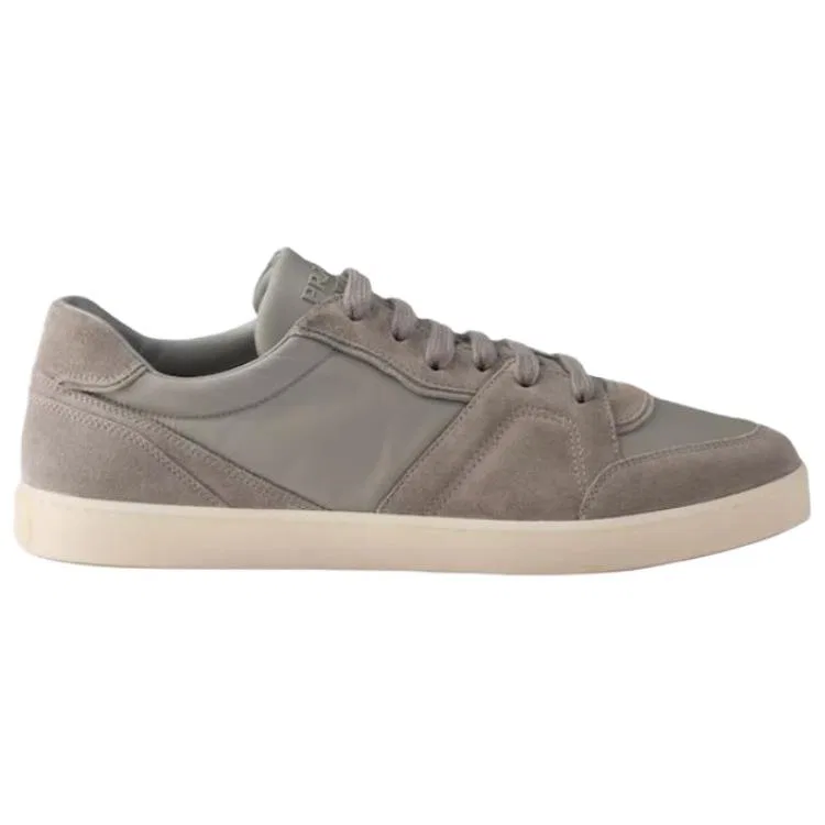 Кеды PRADA Re-Nylon Suede Low Top серые — фото 3