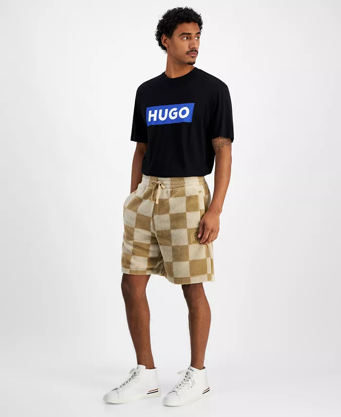 

Мужские шорты Relaxed Fit Nustine Check с кулиской, длина 11" Hugo Boss, коричневый/бежевый
