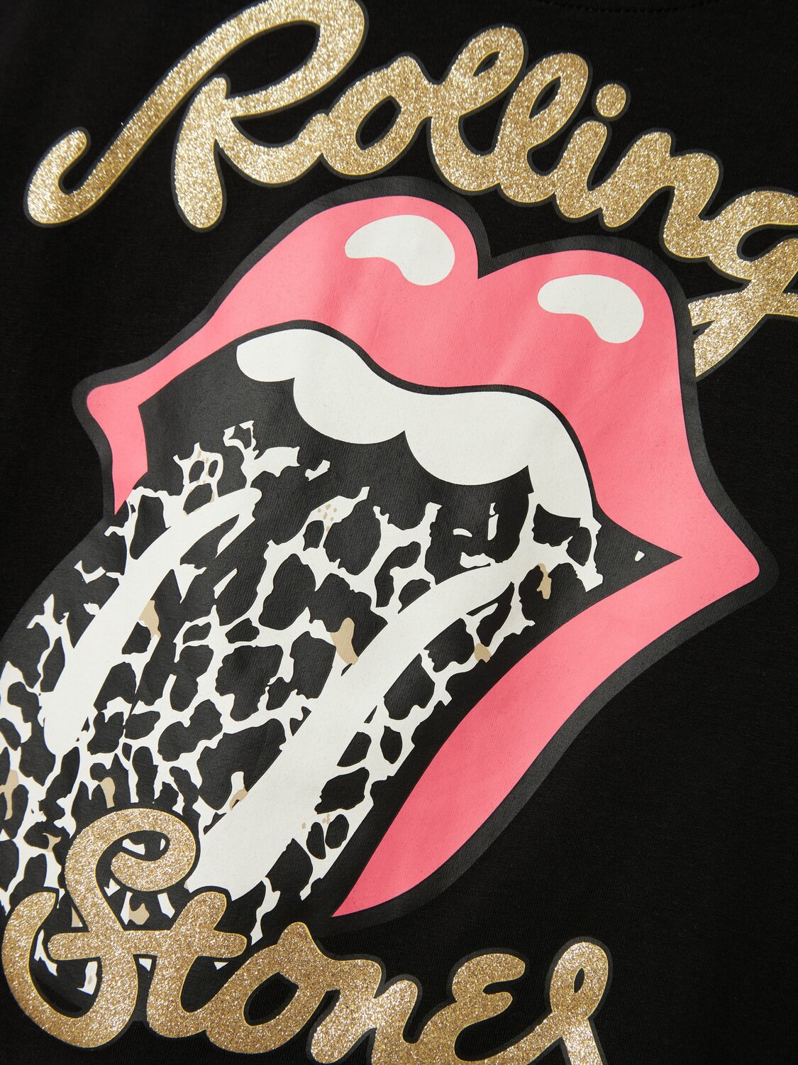 NAME IT Футболка 'NKFFarda Rolling Stones' в черном цвете — фото 4