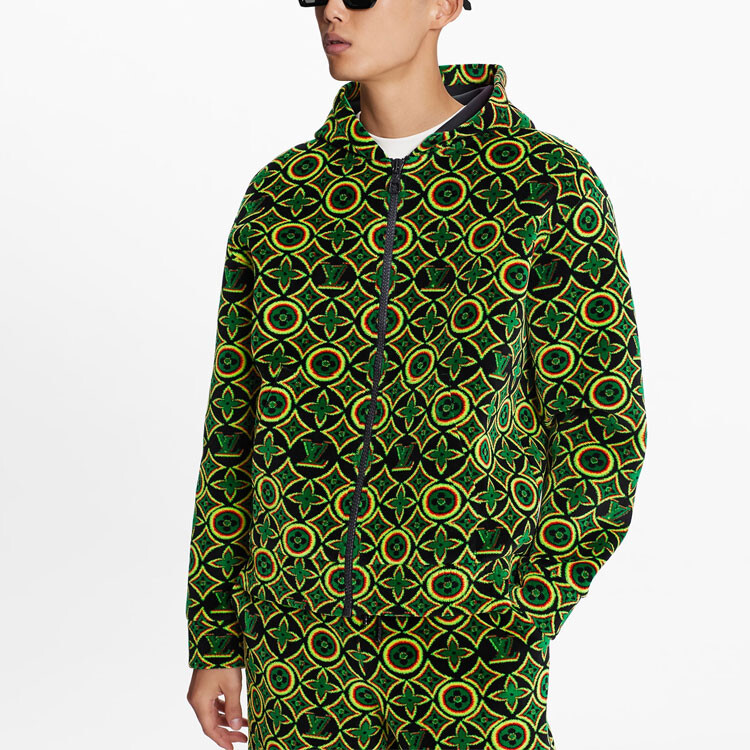 Новые квартальные продукты LV Sweatshirt Men Green Louis Vuitton, зеленый — фото 3