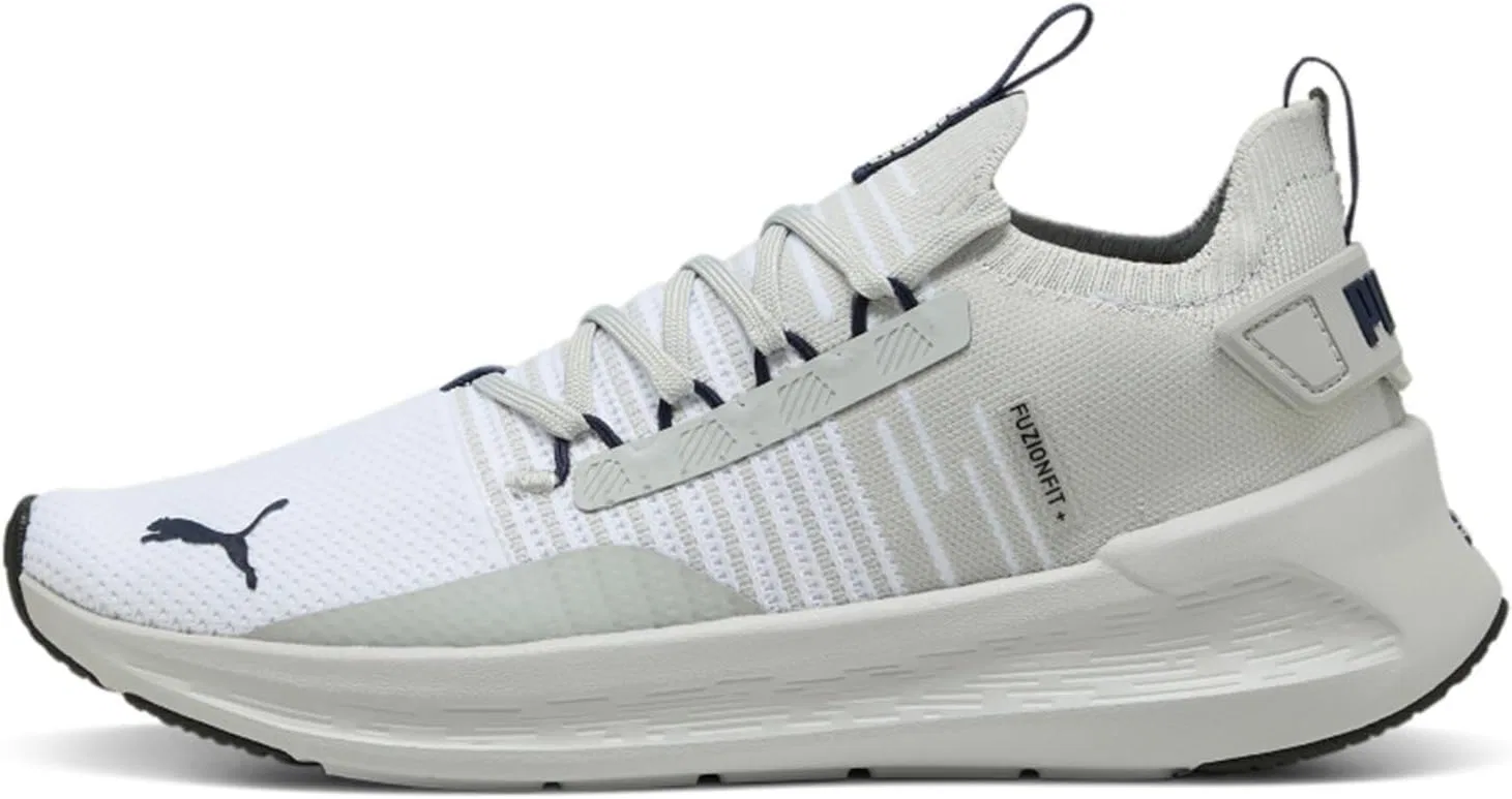 Кроссовки для бега Puma Unisex Softride Symmetry FuzionRoad, Puma White Cool Light Grey Puma Navy — фото 2