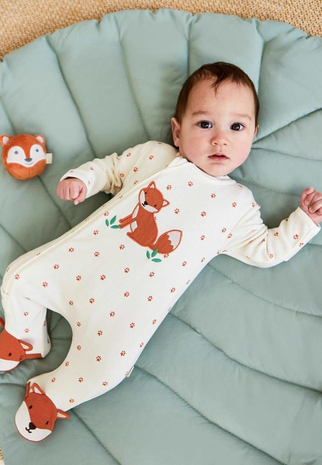 

Комбинезон FOX APPLIQUE ZIP JoJo Maman Bébé, цвет cream