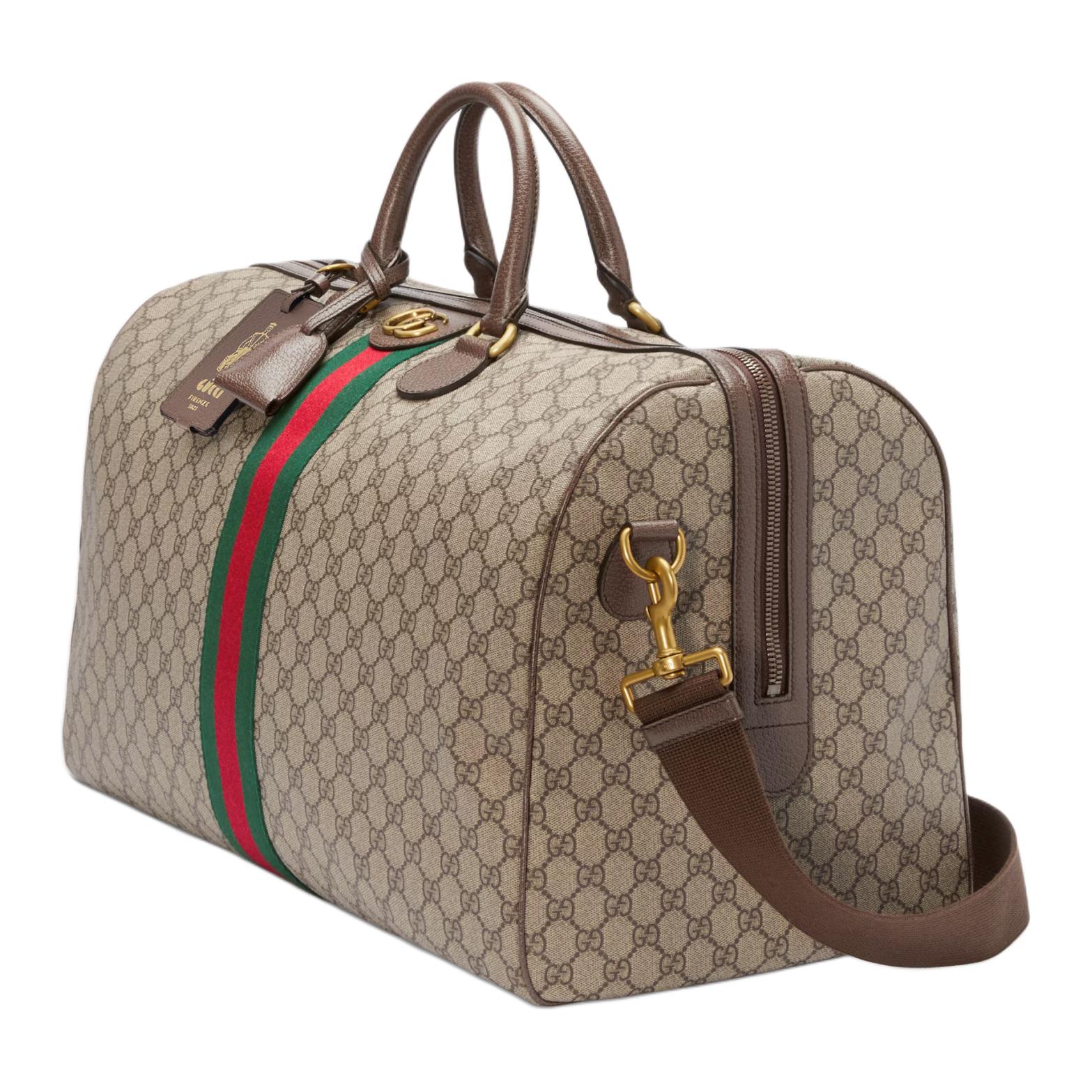 

Сумка через плечо и кроссбоди Canvas с кожаной отделкой, большая мужская сумка Ebony GUCCI, basic set (bag+dust bag)