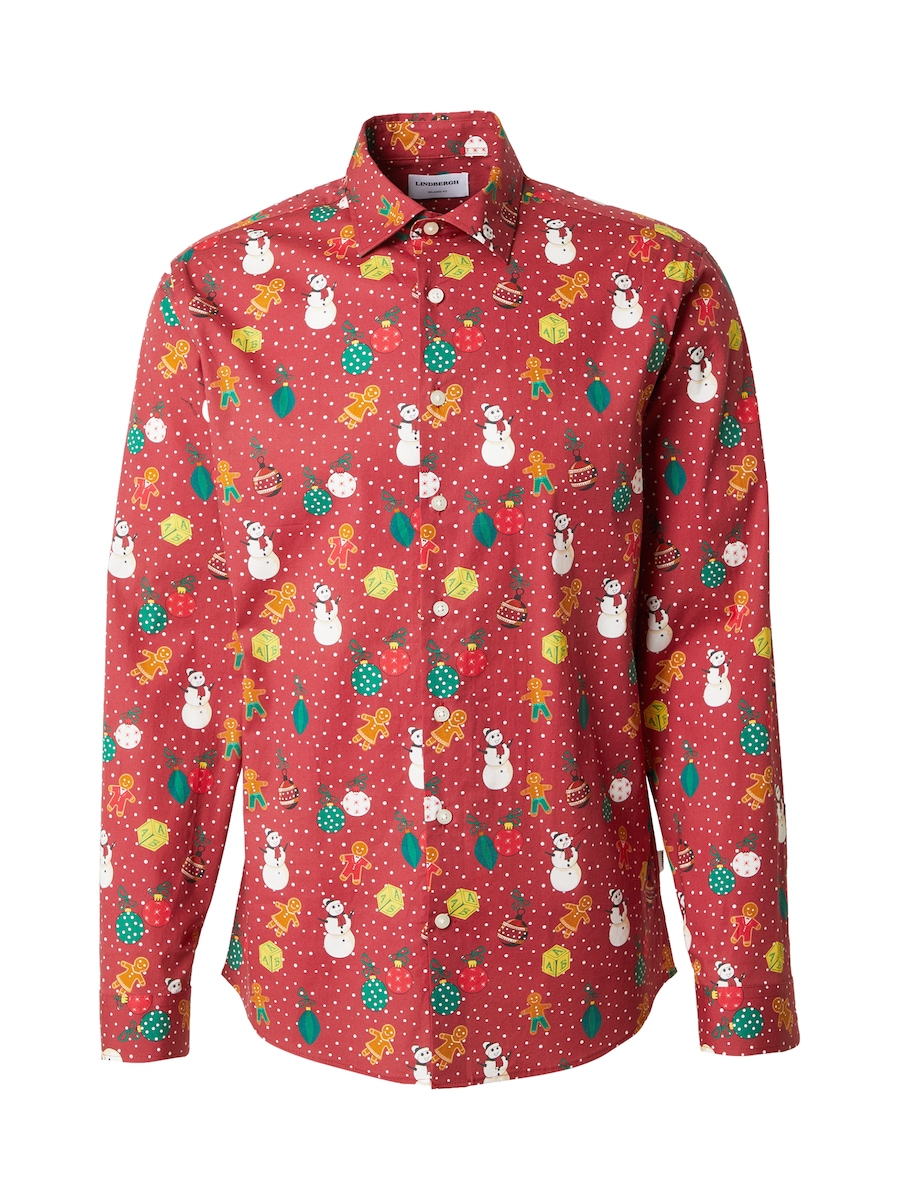 

Рубашка на пуговицах классического кроя Lindbergh, красный