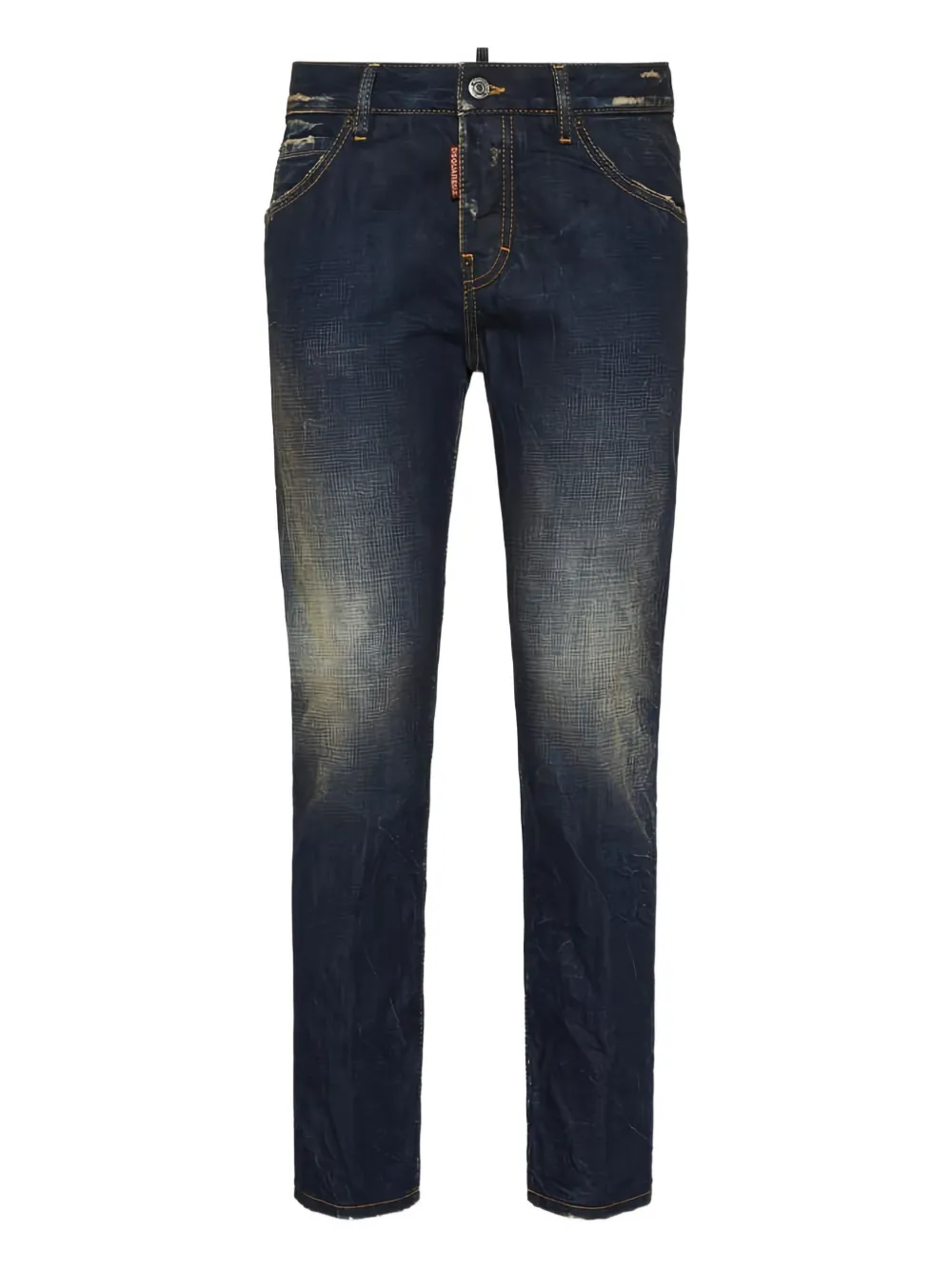 

Джинсы Cool Girl с эффектом темного песочного потертости DSQUARED2, синий