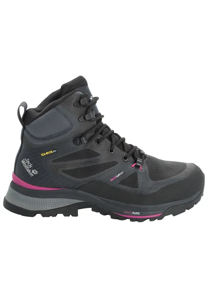 Трекинговые туфли Jack Wolfskin "FORCE TREKKER TEXAPORE MID W", розовый