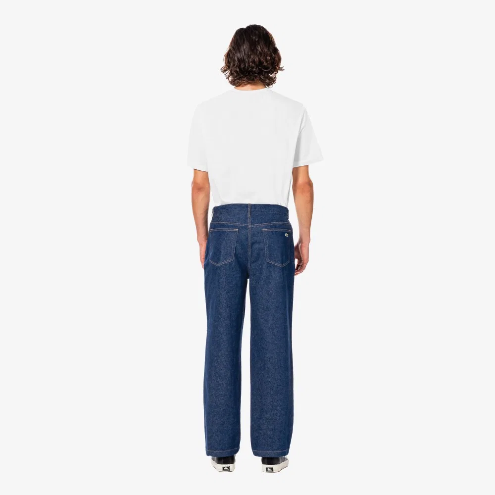Мужские джинсы Denim-like, средне-синие, от Lacoste — фото 3