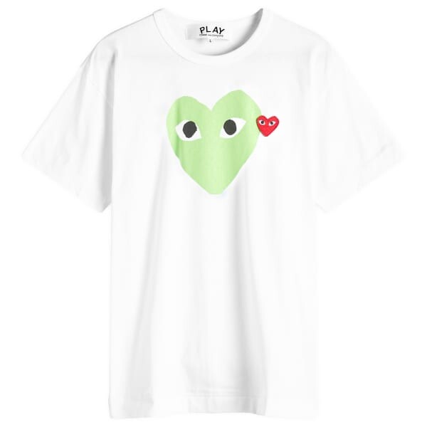 

Футболка с красным сердцем Comme Des Garçons Play, белый