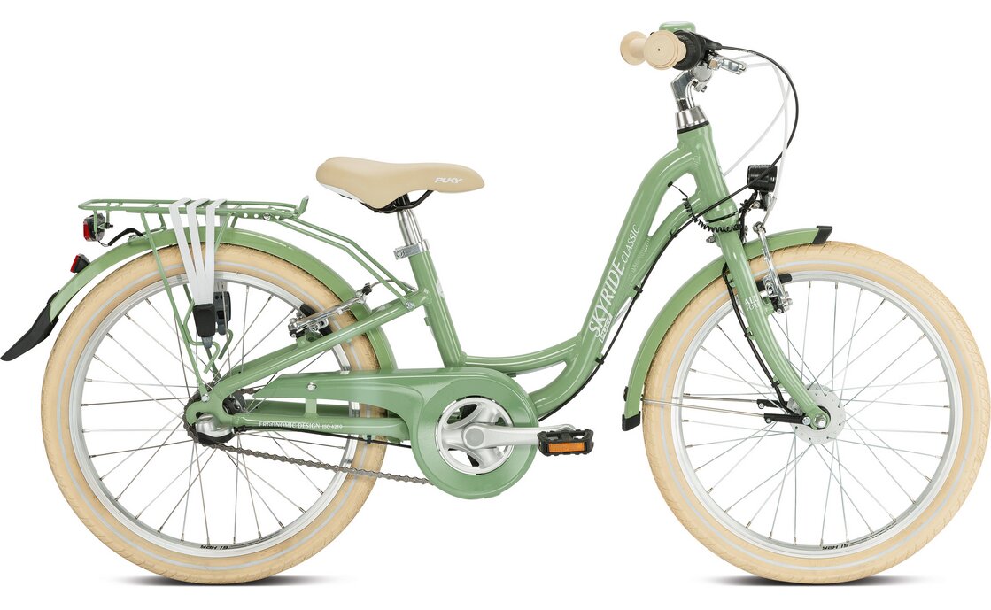 

Детский велосипед Puky Skyride 20-3 Classic - 20 дюймов - Tiefeinsteiger - 2023, цвет Grün|retro-green