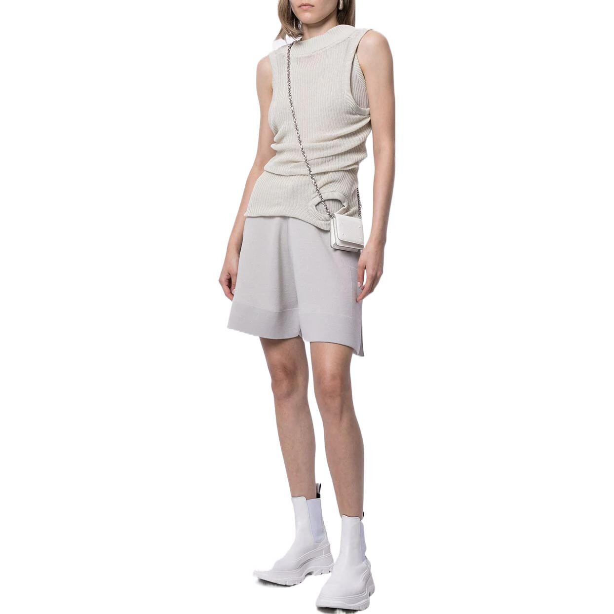 Повседневные шорты женские цвета слоновой кости Rick Owens — фото 2