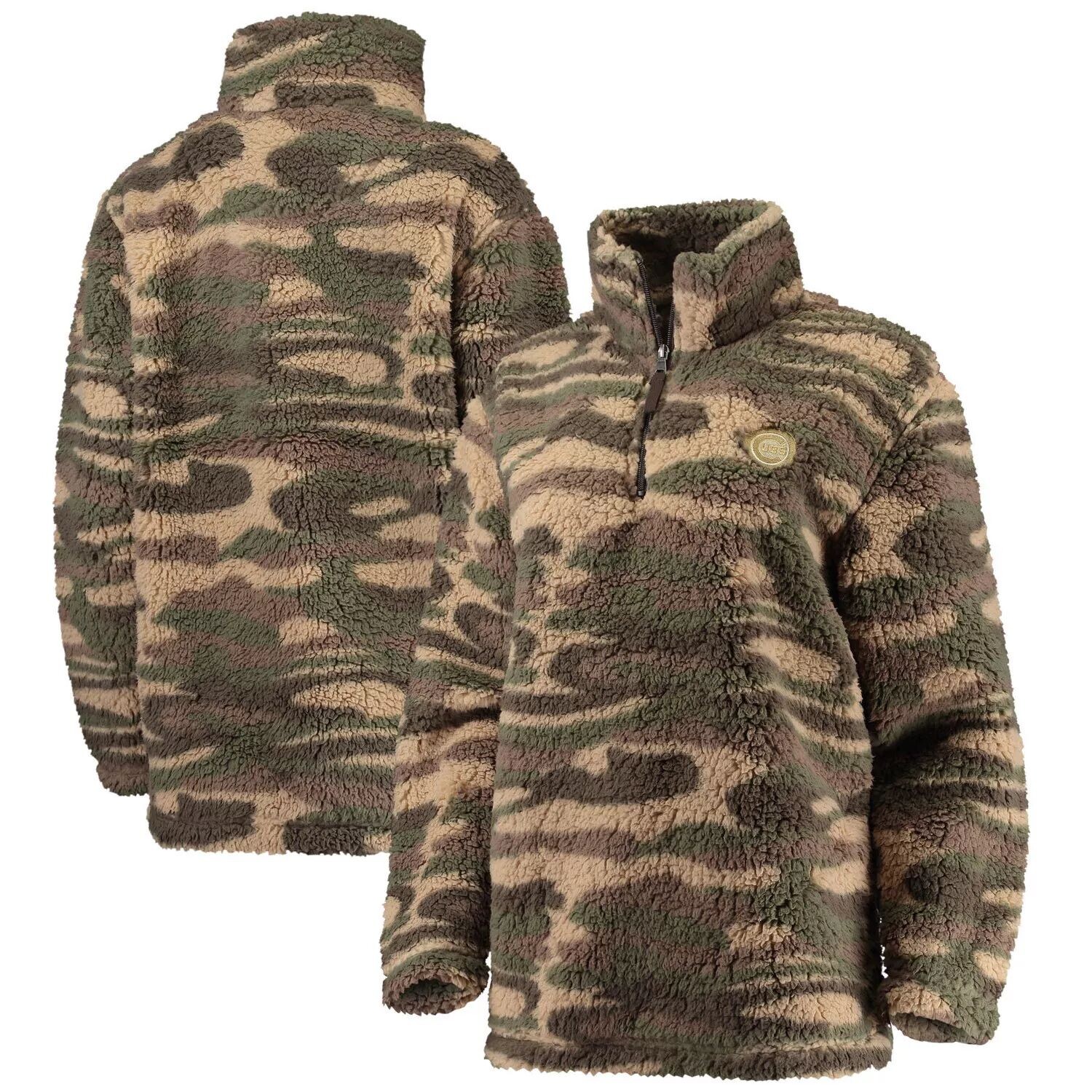 

Женская куртка G-III 4Her by Carl Banks Camo Chicago Cubs из шерпы с молнией на четверть G-III