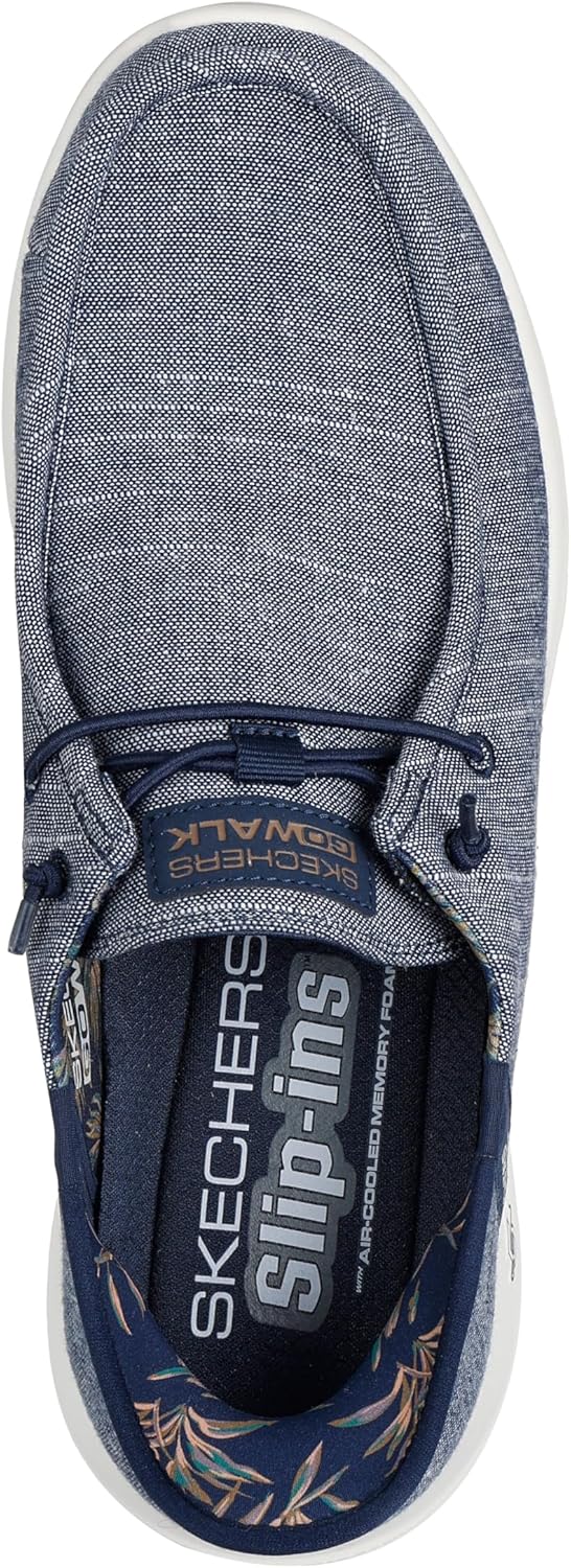Мужские кроссовки Skechers Go Walk Max с легкостью, без застежек, темно-синий — фото 3
