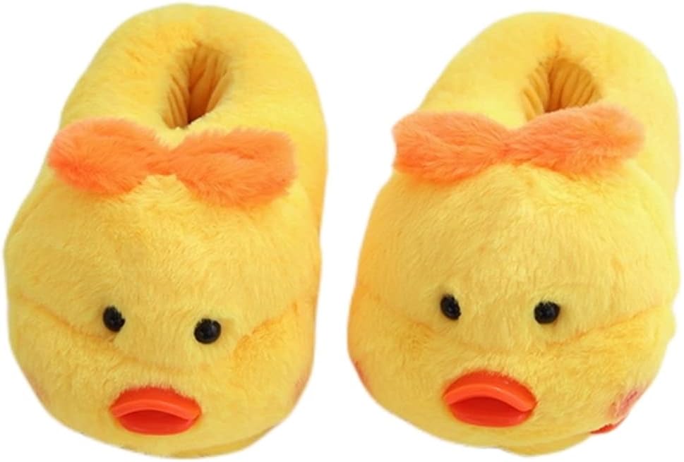 

Женские хлопковые тапочки с мультяшными животными, взрослые теплые плюшевые тапочки, мужские домашние тапочки, зимние теплые тапочки, тапочки-хомячки Wyike, Duck