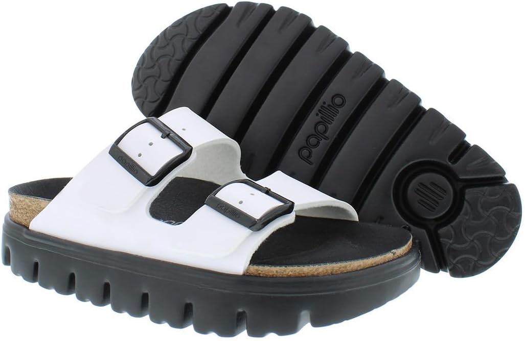 Женские сандалии Birkenstock Papillio Arizona на платформе - веганские, белый — фото 2