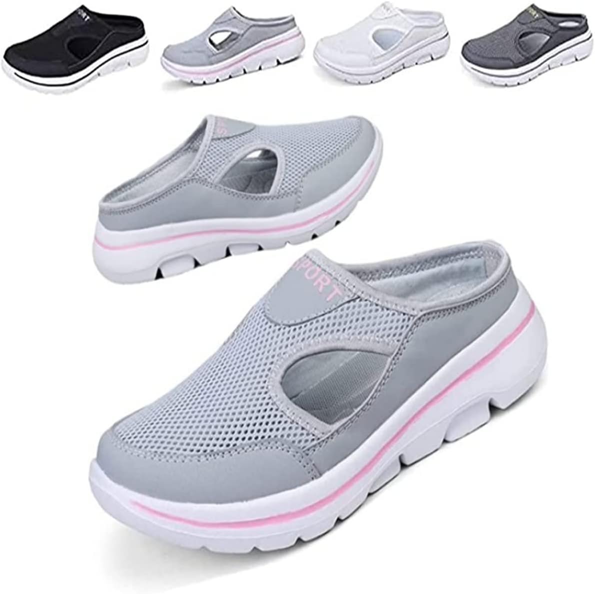 

Мужские комфортные дышащие спортивные сандалии PURRL Meaboots, спортивные сандалии Meaboots, сандалии Meaboots, повседневная уличная обувь с ортопедической поддержкой, нескользящие кроссовки для прогулок, обувь на шнуровке, розовый/серый