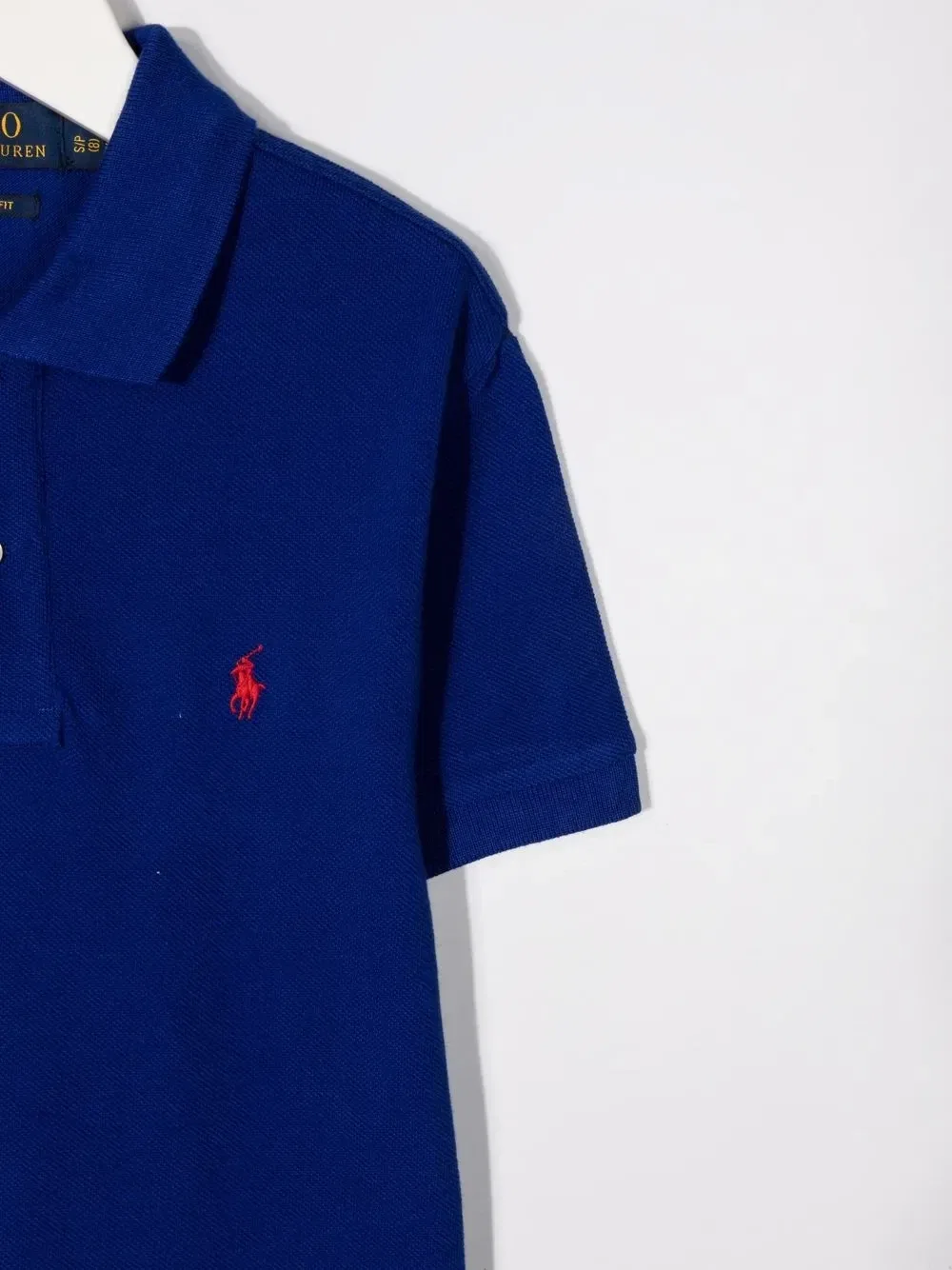 Рубашка поло с вышитым логотипом POLO RALPH LAUREN KIDS, синий — фото 3