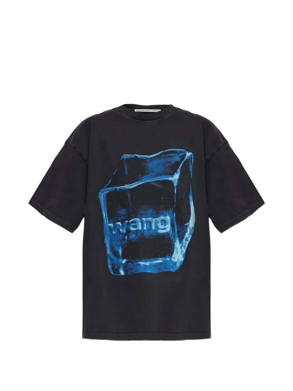Футболка с графическим принтом «Кристалл» Alexander Wang, черный