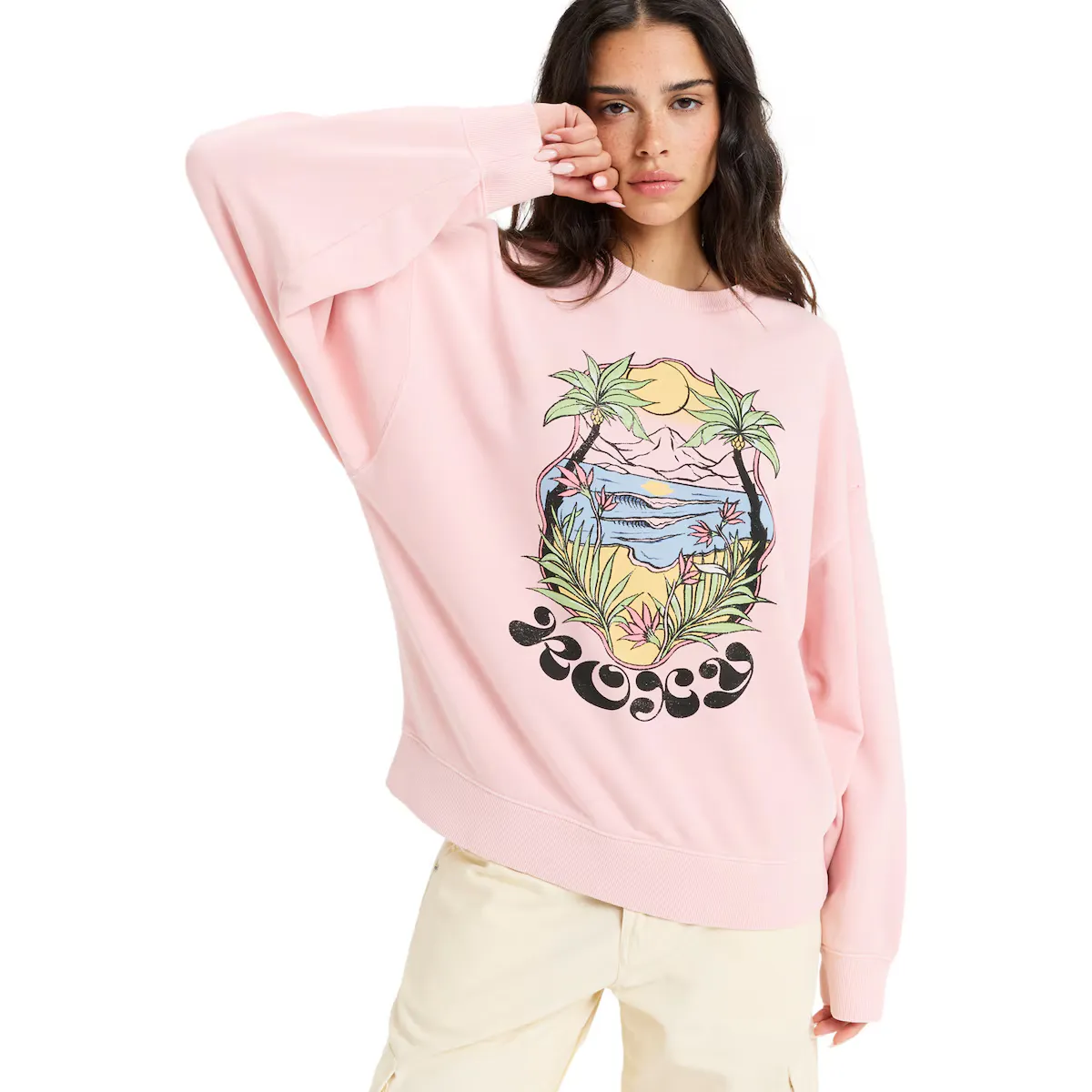 

Женская толстовка Roxy Lineup, розовый