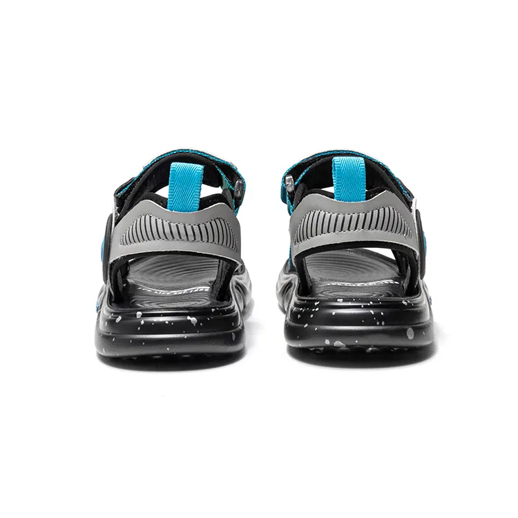 7-PE Сандалии детские с синтетической кожи и ткани 7 PE Black/Blue — фото 4